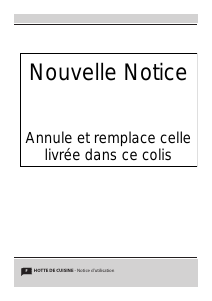 Mode d’emploi Sogelux HCBA90NF Hotte aspirante