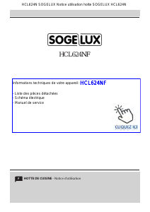 Mode d’emploi Sogelux HCL624NF Hotte aspirante