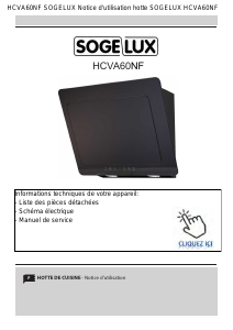 Mode d’emploi Sogelux HCVA60NF Hotte aspirante