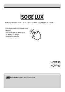 Mode d’emploi Sogelux HCVA90BF Hotte aspirante