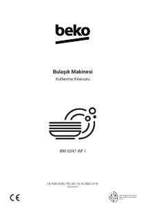 Kullanım kılavuzu BEKO BM 6347 WF I Bulaşık makinesi