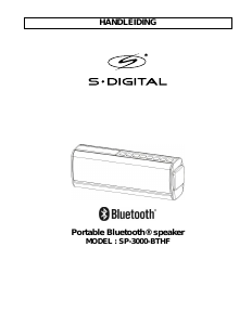 Handleiding S-Digital SP-3000-BTHF Luidspreker