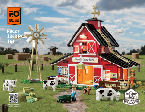 Bedienungsanleitung Lumibricks set F9037 Farm Life Kuhstall auf dem Landhof