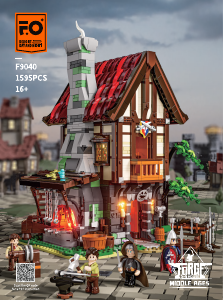 Bedienungsanleitung Lumibricks set F9040 Middle Ages Mittelalterliches Schmiedehaus