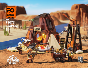 Bedienungsanleitung Lumibricks set F9077 Old West Goldgräberlager