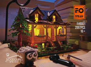 Bedienungsanleitung Lumibricks set FH9001 Retro House Holz-Hütte
