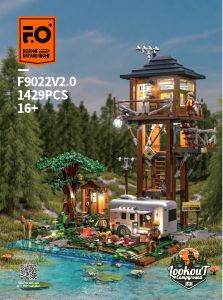 Bedienungsanleitung Lumibricks set F9022 Retro House Aussichtsturm-Campingplatz