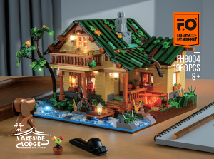 Bedienungsanleitung Lumibricks set FH9004 Retro House Waldhütte am See