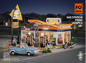 Bedienungsanleitung Lumibricks set F9065 Road Trip Tankstelle im Retro-Design