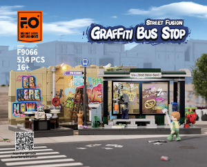 Bedienungsanleitung Lumibricks set F9066 Street Fusion Graffiti-Bushaltestelle