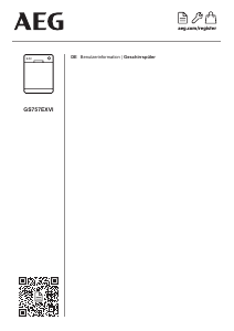 Bedienungsanleitung AEG GS757EXVI Geschirrspüler