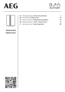 Bedienungsanleitung AEG ORX9V351DU Kühl-gefrierkombination