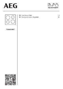 Bedienungsanleitung AEG TO64IC0BIT Kochfeld
