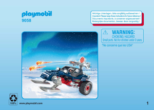 Manual Playmobil set 9058 Arctic Racer com Pirata do Gelo