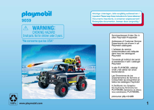Manuale Playmobil set 9059 Arctic Predatori con mezzi d'assalto