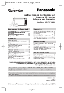 Manual de uso Panasonic NN-SF550M Microondas