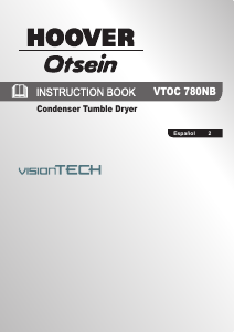 Manual de uso Otsein-Hoover VTOC 780 NB VisionTech Secadora