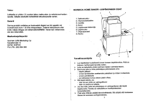 Käyttöohje OBH Nordica 6572 Leipäkone