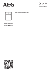 Bedienungsanleitung AEG CCB544OCBM Herd