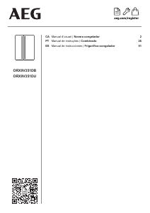 Manual AEG ORX9V351DB Frigorífico combinado