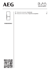 Manual AEG RXB659E6NU Frigorífico combinado