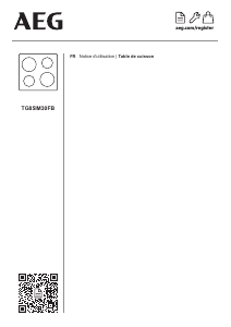Mode d’emploi AEG TG85IM30FB Table de cuisson