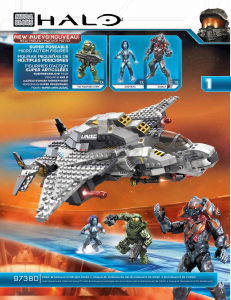 Handleiding Mega Bloks set 97380 Halo UNSC Broadsword nachtelijke aanval