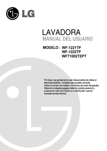 Manual de uso LG WF-1221TP Lavadora