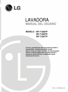 Manual de uso LG WF-T1291TP Lavadora