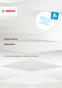 Rokasgrāmata Bosch WGE02400SN Veļas mašīna