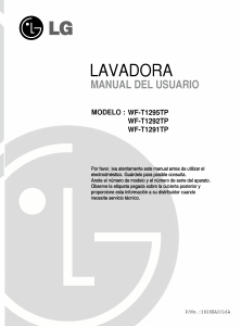 Manual de uso LG WF-T1292TP Lavadora