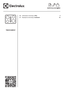 Rokasgrāmata Electrolux Y84CC440CZ Plīts virsma
