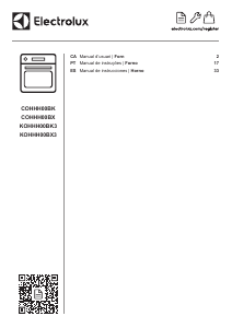Manual de uso Electrolux KOHHH00BX3 Horno