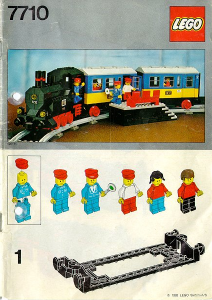 Brugsanvisning Lego set 7710 Trains Passagertog