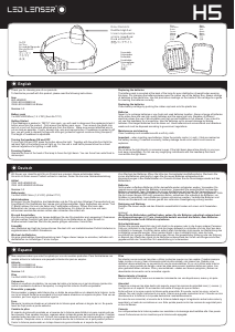 説明書 Led Lenser H5 懐中電灯