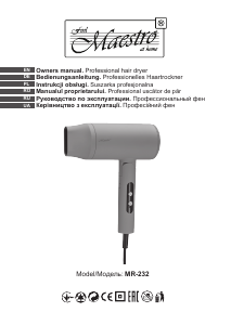Instrukcja Maestro MR-232 Suszarka do włosów