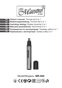 Manual Maestro MR-666 Nose Hair Trimmer