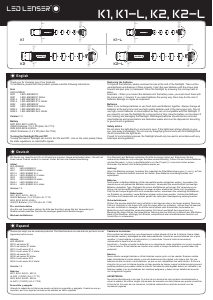 Manual de uso Led Lenser K2 Linterna