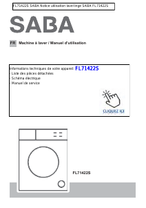 Mode d’emploi SABA FL71422S Lave-linge