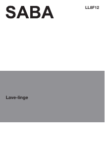 Mode d’emploi SABA LL8F12 Lave-linge