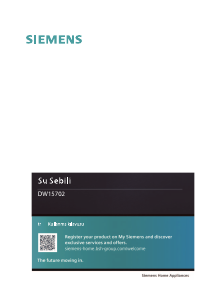 Kullanım kılavuzu Siemens DW15702 Su sebili
