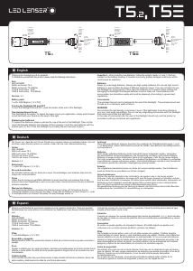 Manual de uso Led Lenser T5E Linterna