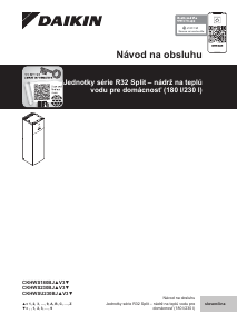 Návod Daikin CKHWS180BJV3 Bojler