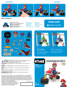 Manual K'nex set 38494 Mario Kart Moto de Mario