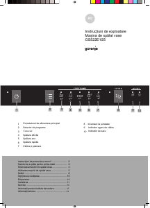 Manual Gorenje GS522E10S Maşină de spălat vase