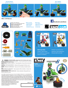 Mode d’emploi K'nex set 38995 Mario Kart Luigi bike