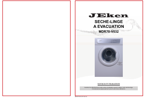 Mode d’emploi Jeken MDR70-V032 Sèche-linge
