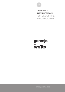 Manual Gorenje BO637ORAB Oven