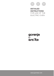 Manual Gorenje BO758ORAB Oven