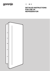 Manual Gorenje RI517E62WF Refrigerator